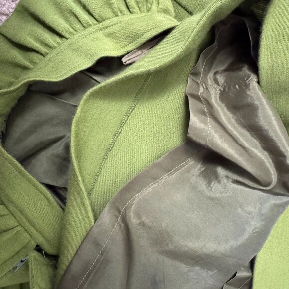 Vintage YSL Yves Saint Laurent Rive Gauche Lime Wool Midi Skirt – - Picture 5 of 7